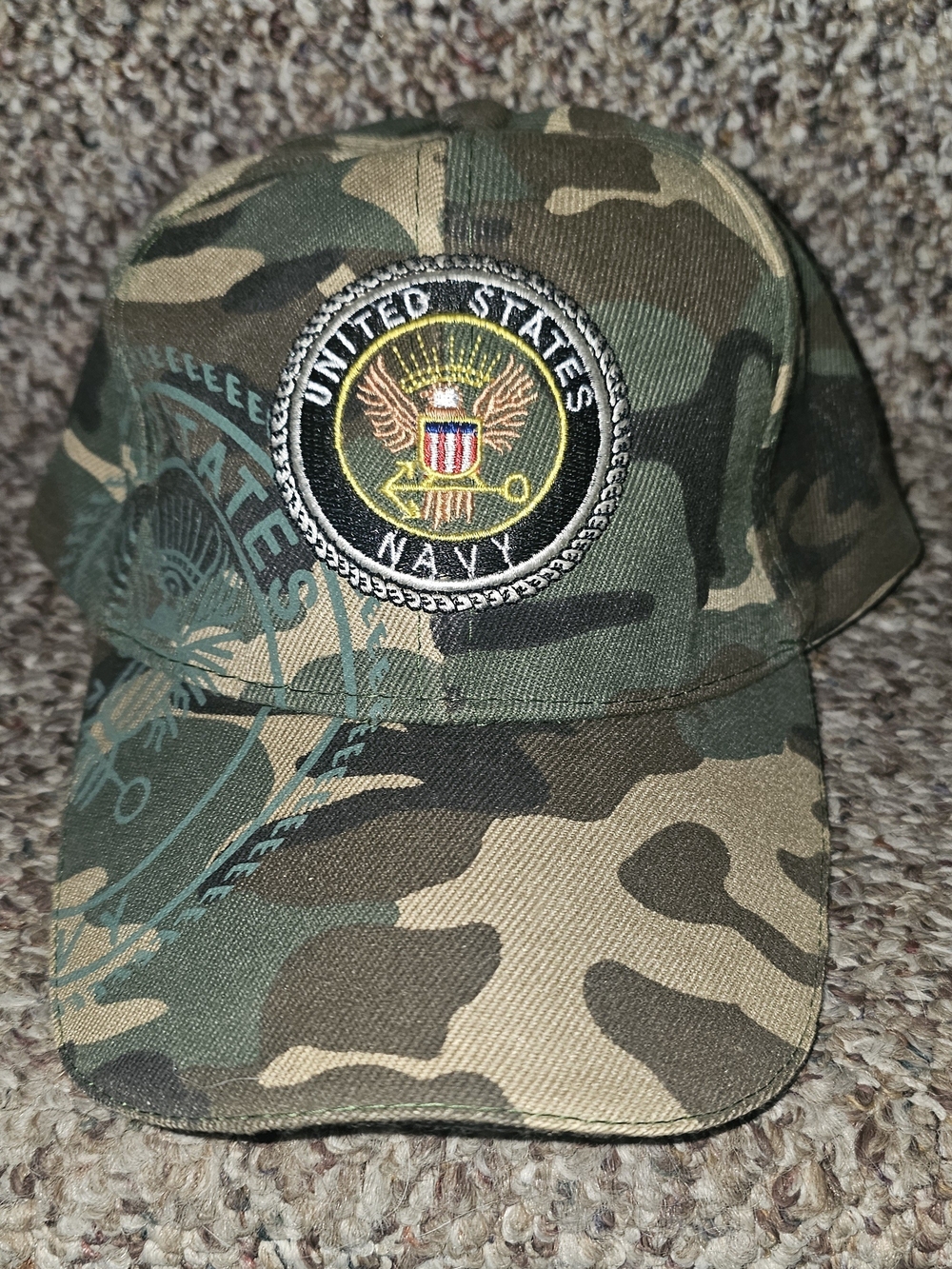 United States Navy Camouflage Baseball Hat - Green Camo